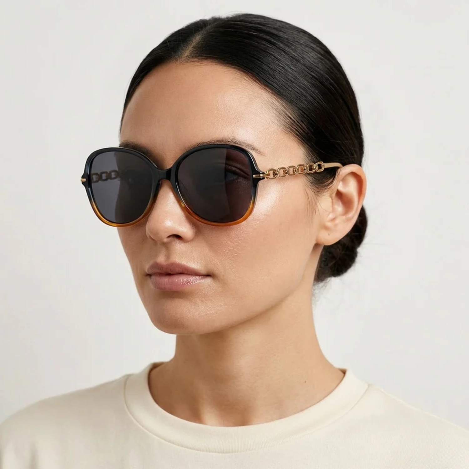 OVAL BLACK/ORANGE SUNGLASSES SUN143 F3009