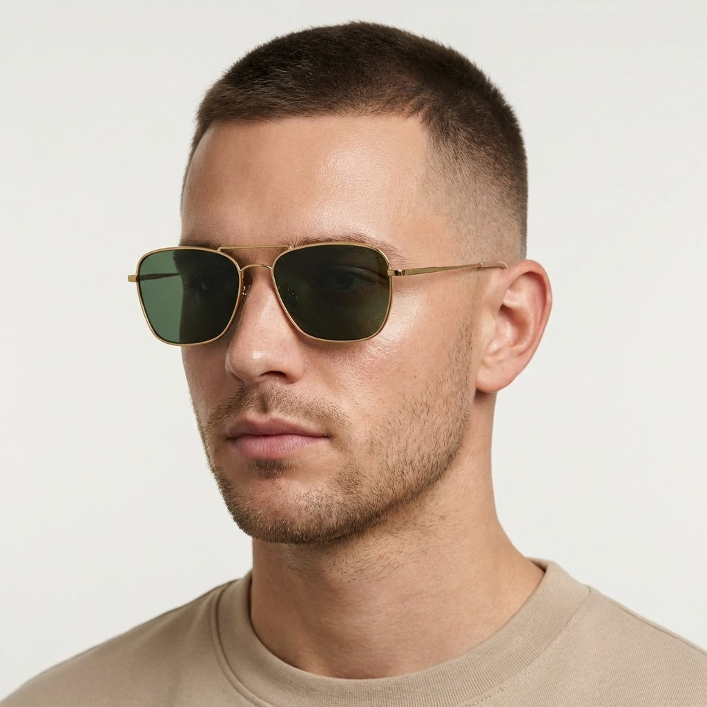 AVIATOR LIGHT GREEN SUNGLASSES SUN126 J3046