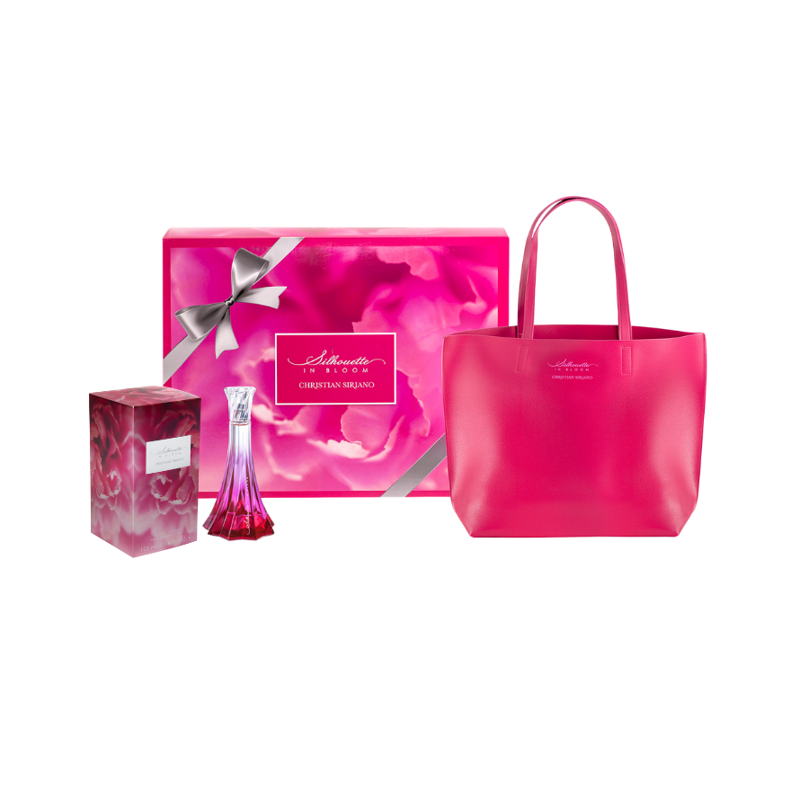Christian Siriano Silhouette In Bloom Gift Set Eau De Parfum 3.4FL.OZ & Leather Bag