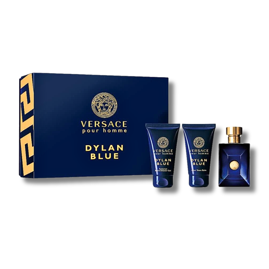 Versace Dylan Blue Travel Gift Set EDT 0.17OZ (Bath & Shower Gel and After shave Balm 0.8 OZ) For Men
