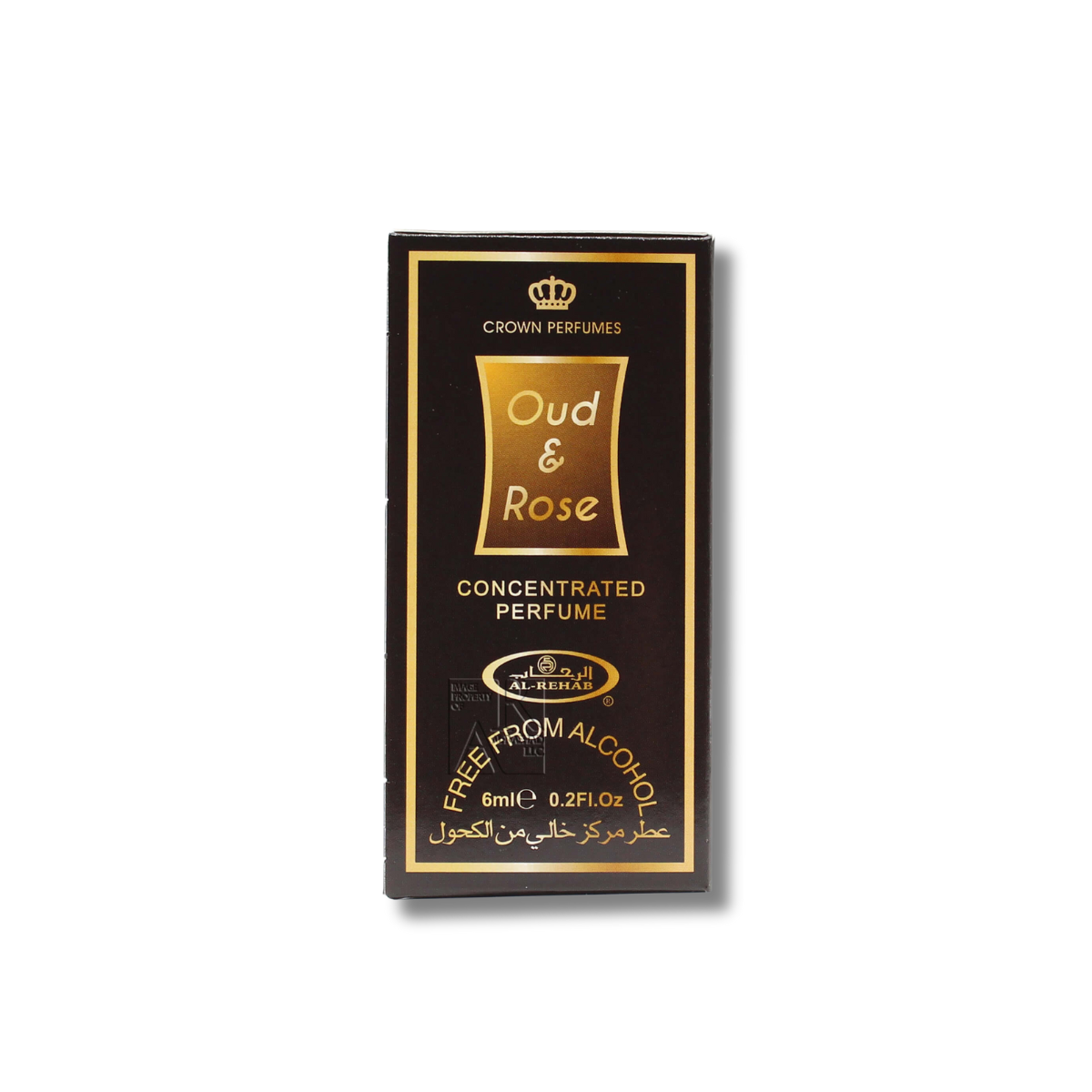Al Rehab Oud & Rose Roll On Perfume 6Pcs x 0.2FL.OZ For Unisex