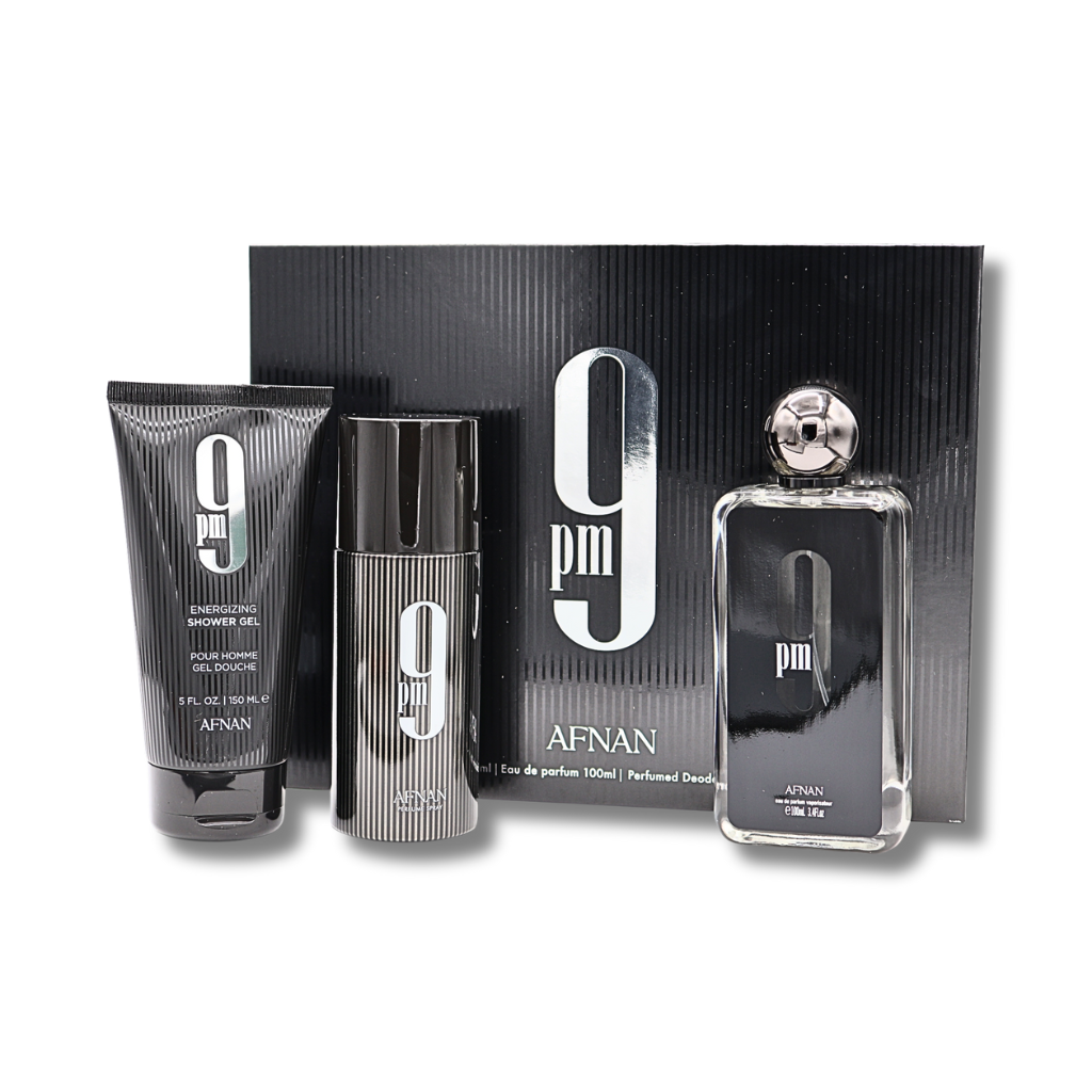 Afnan 9PM EDP 3.4FL.OZ, Shower Gel 6.0FL.OZ & Deodorant 6.4FL.OZ