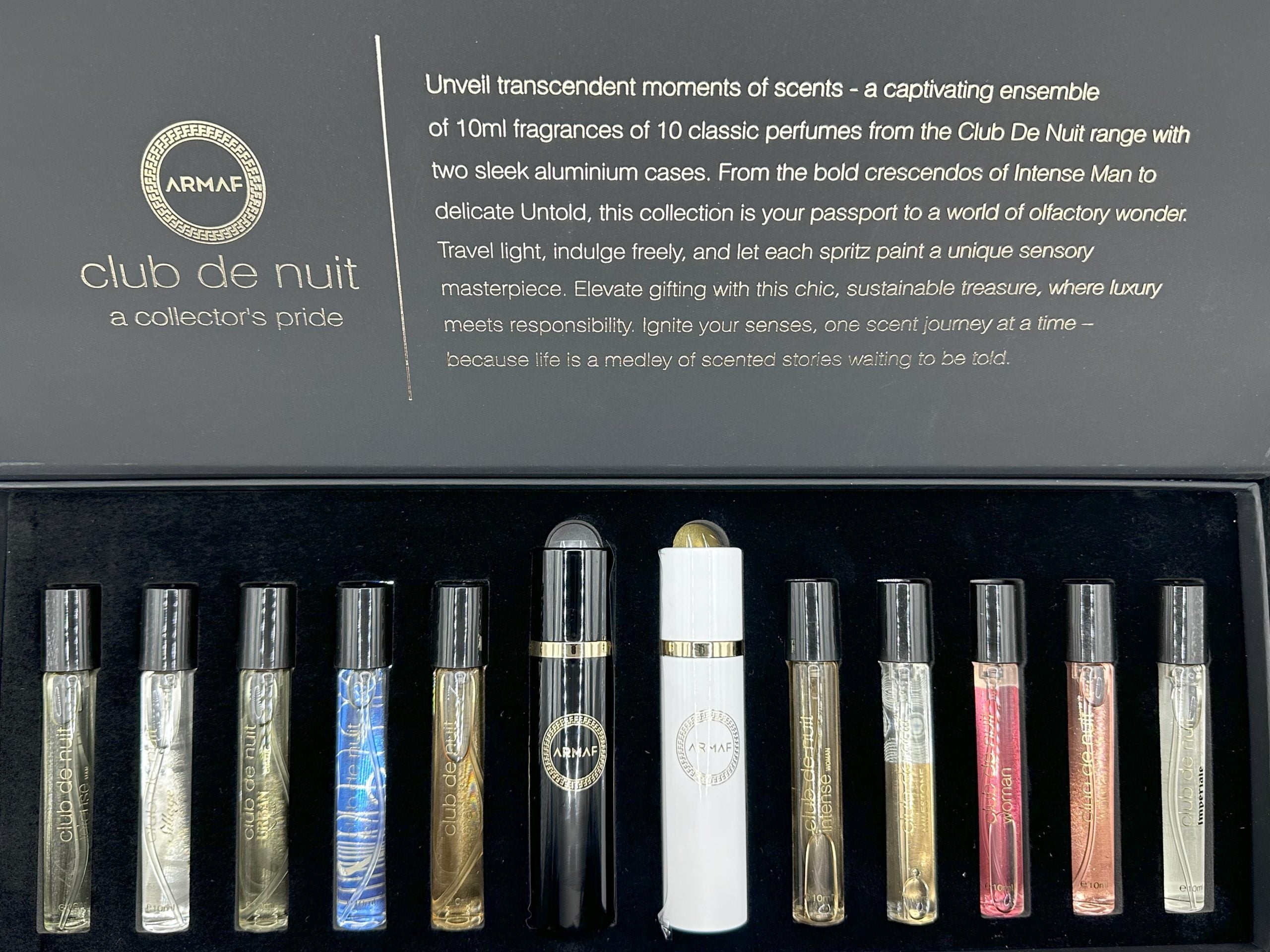 Armaf Club De Nuit Collector's Pride Discovery Set 10 X Parfum Spray 0.3FL.OZ v