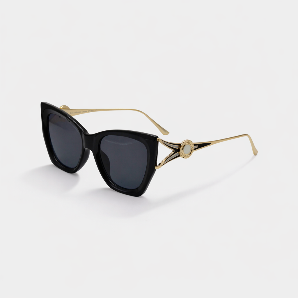 CAT-EYE BLACK SUNGLASSES SUN176 F3007