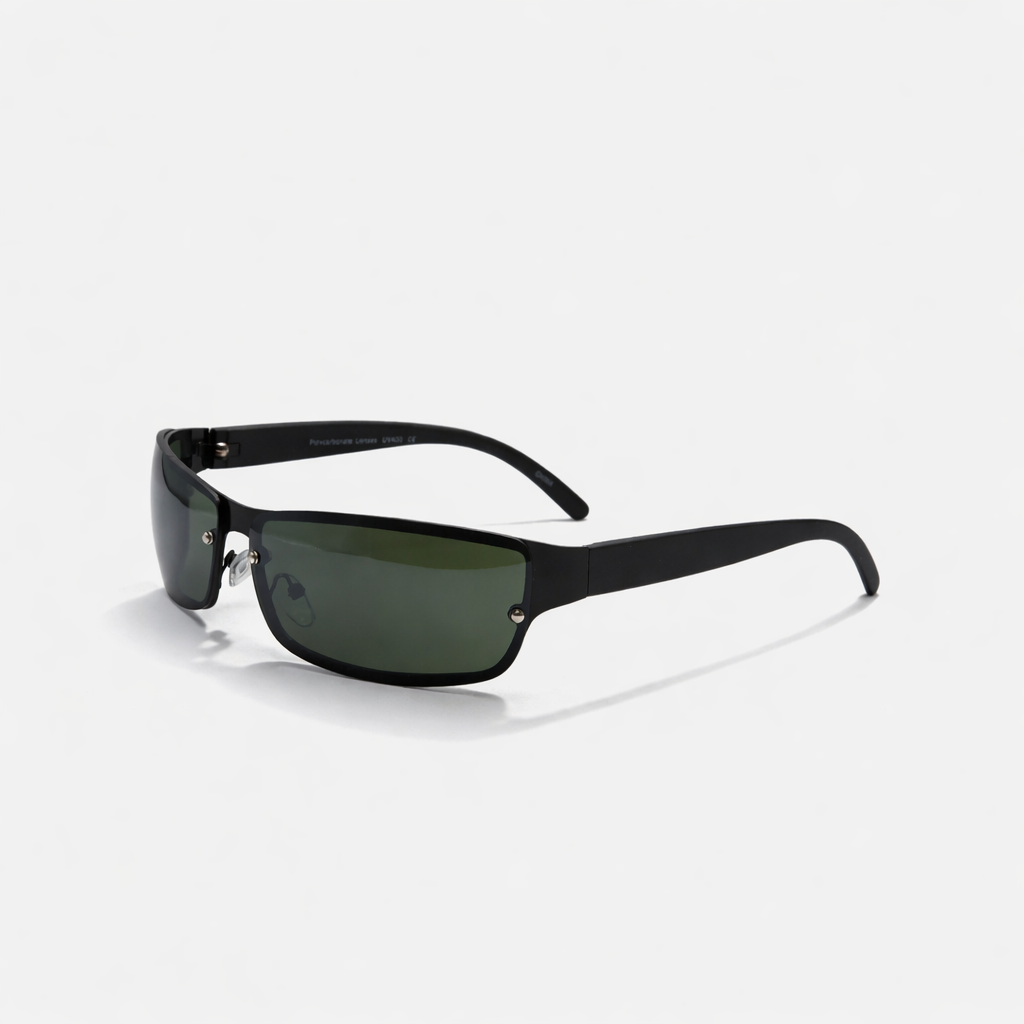 SPORT BLACK/GREEN SUNGLASSES SUN119 J3165