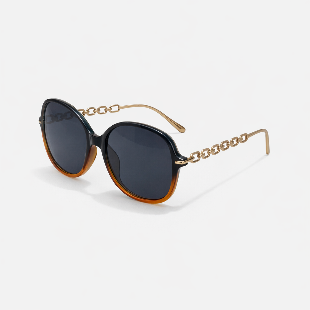 OVAL BLACK/ORANGE SUNGLASSES SUN143 F3009