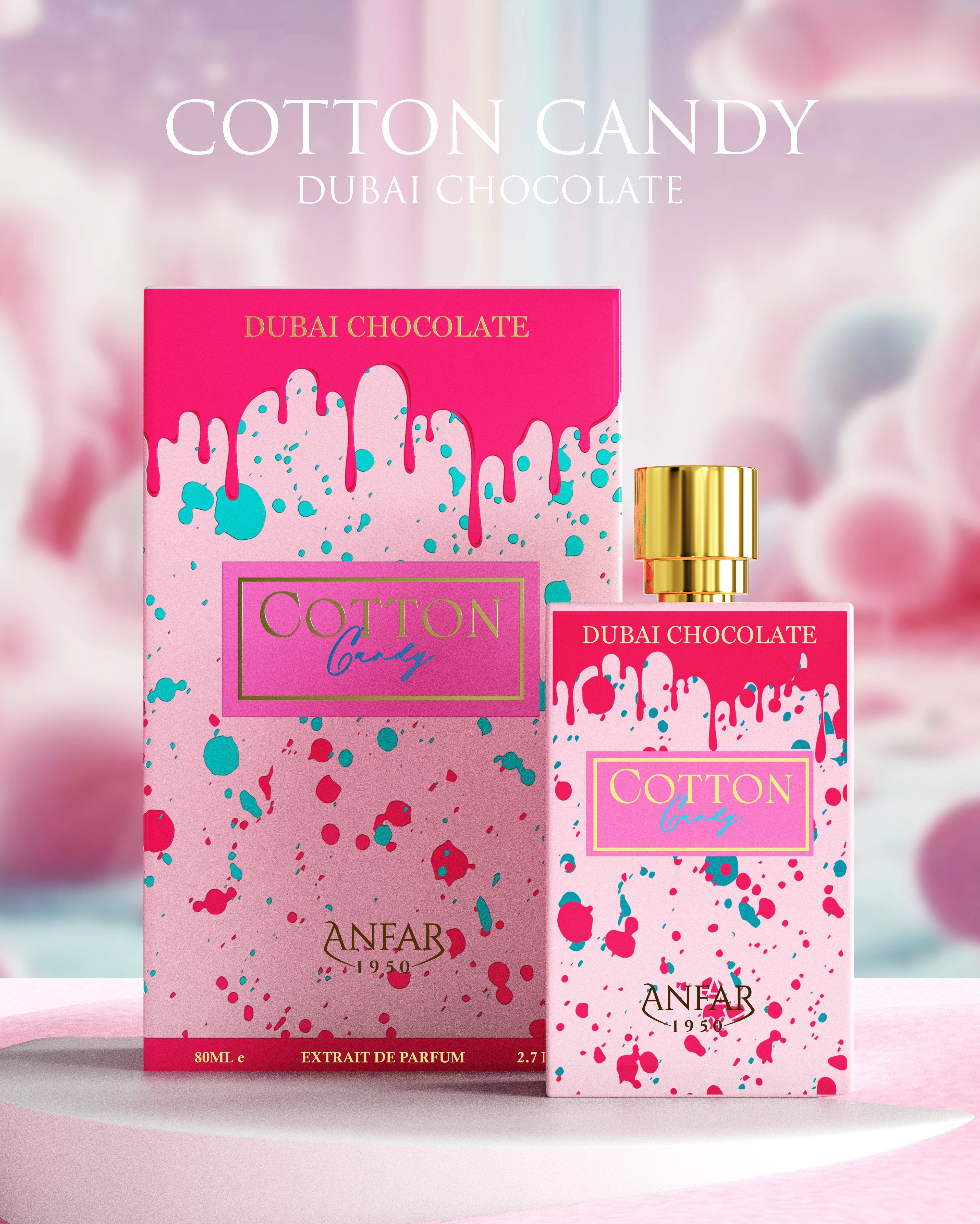 Anfar Cotton Candy Dubai Chocolate Extrait De Parfum 2.7FL.OZ