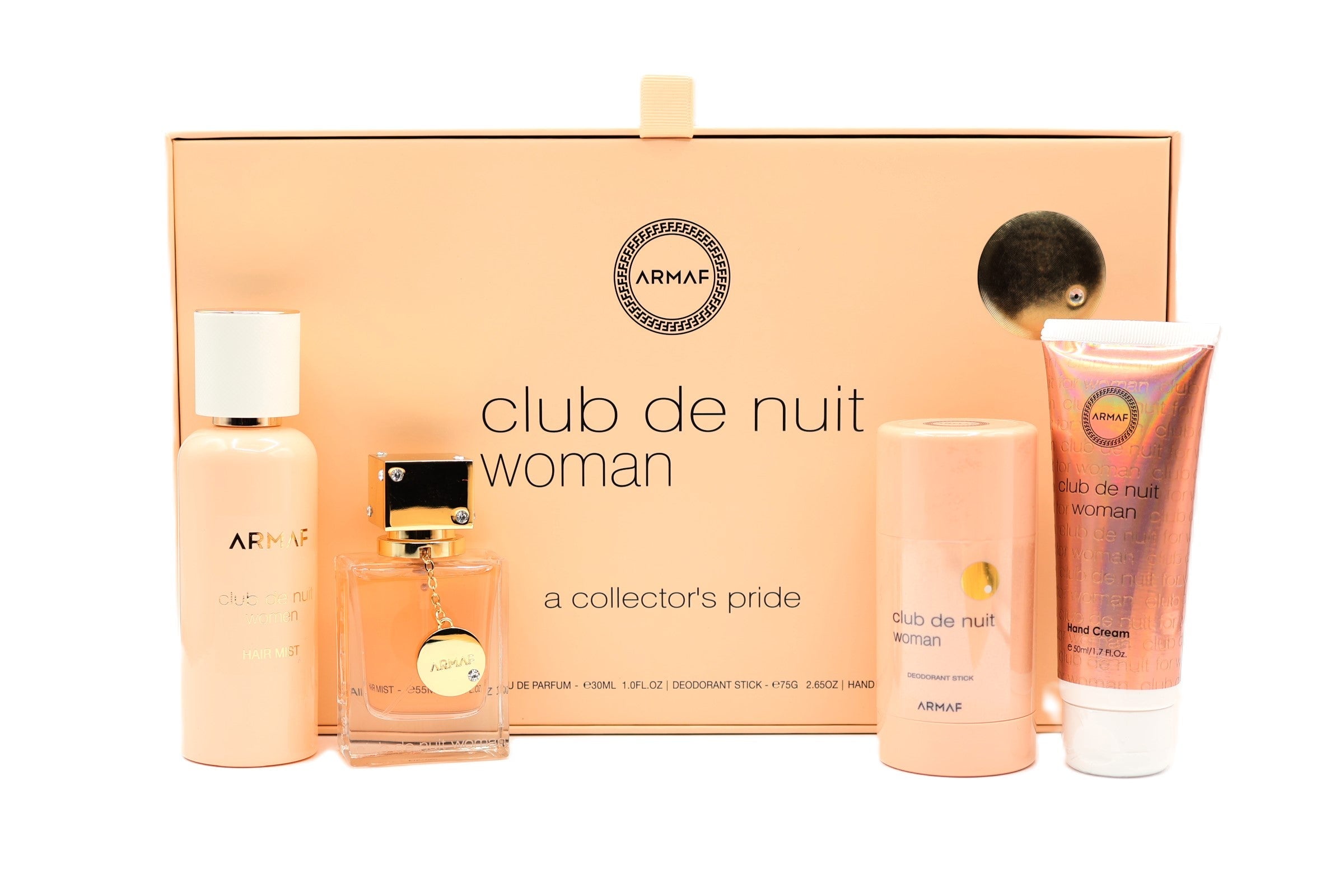 Armaf Club De Nuit Women A Collector's Pride Perfum Hair Mist, Deodoeant Hand Cream Gift Set For Women