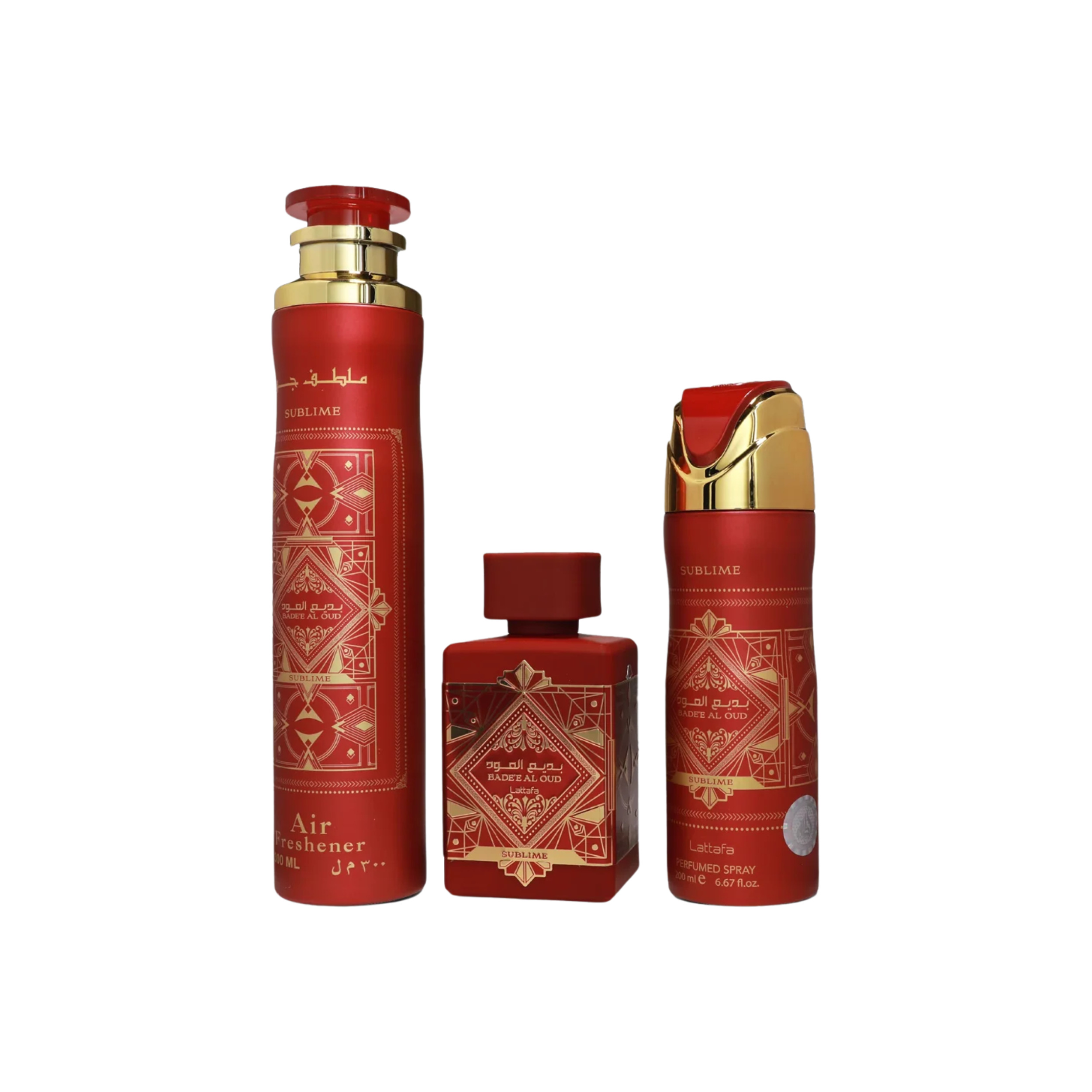 LATTAFA BADEE AL OUD SUBLIME GIFT SET - EAU DE PARFUM 3.4FL.OZ | 100ML , PERFUME SPRAY 6.7FL.OZ | 200ML