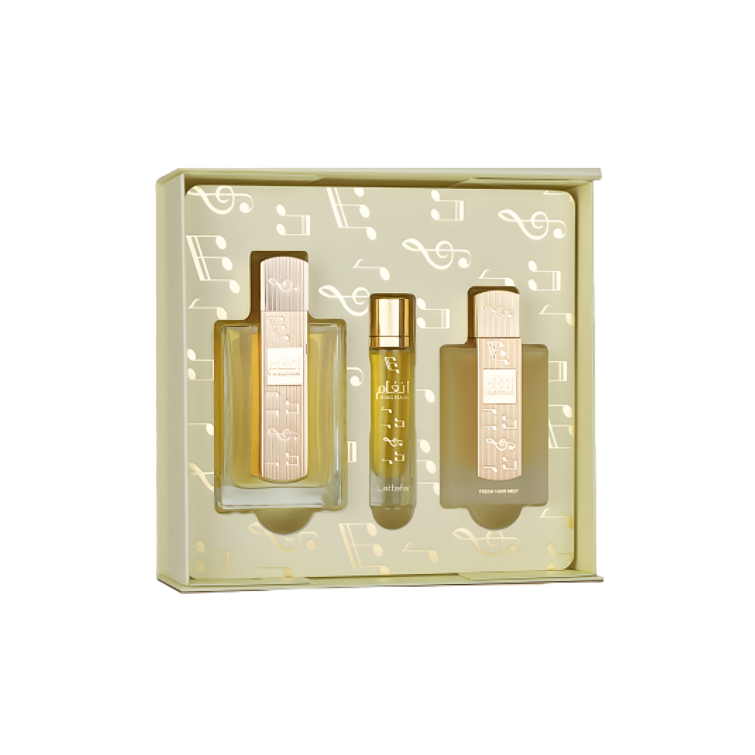 Lattafa Angham 3pcs Gift Set EDP 100ML | Travel Spray 12ML | Hair Mist 50ML