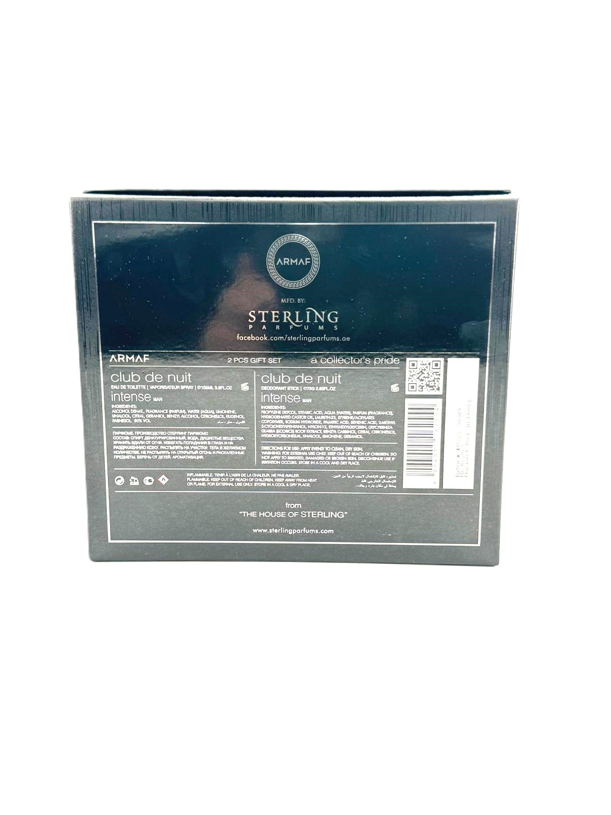 Armaf Club De Nuit Intense3 3.6FL.OZ EDT + Intense Deodrant 2.65FL.OZ For Man